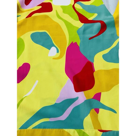 Crosby By Mollie Burch Women’s Tunic Taffy Pattern V-Neck Size Small $175 - Picture 10 of 10